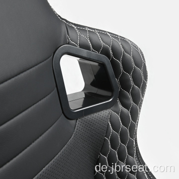 Verstellbare Sport-Carbon-Autositze aus schwarzem PVC-Leder